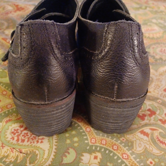 Aetrex 9 40 black leather loafers low heels shoes - Picture 3 of 4